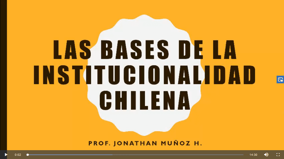 Las bases de la institucionalidad chilena